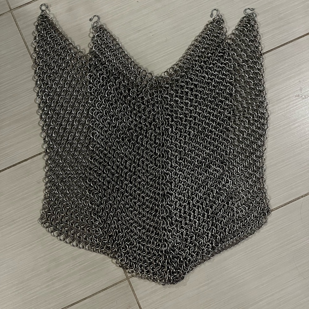 Silver Chainmail Skirt Belt - Fully Adjustable Knight / Viking Armor - Picture 5 of 8